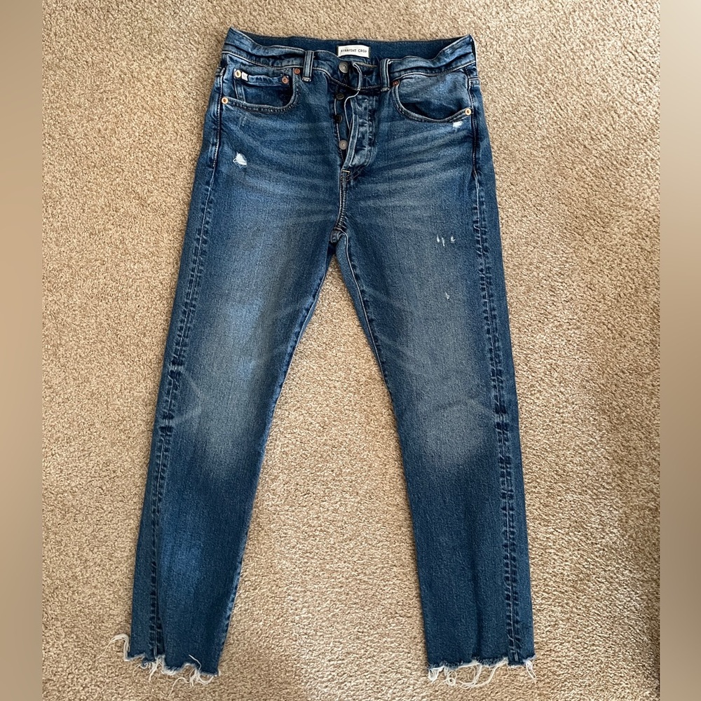 AE77 Premium Straight Crop Jean